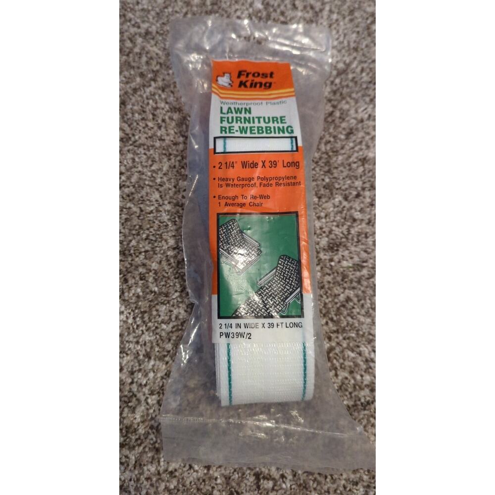 FROST KING Lawn Furniture Re-Webbing Weatherproof Plastic Retro Outdoors PW39W/2